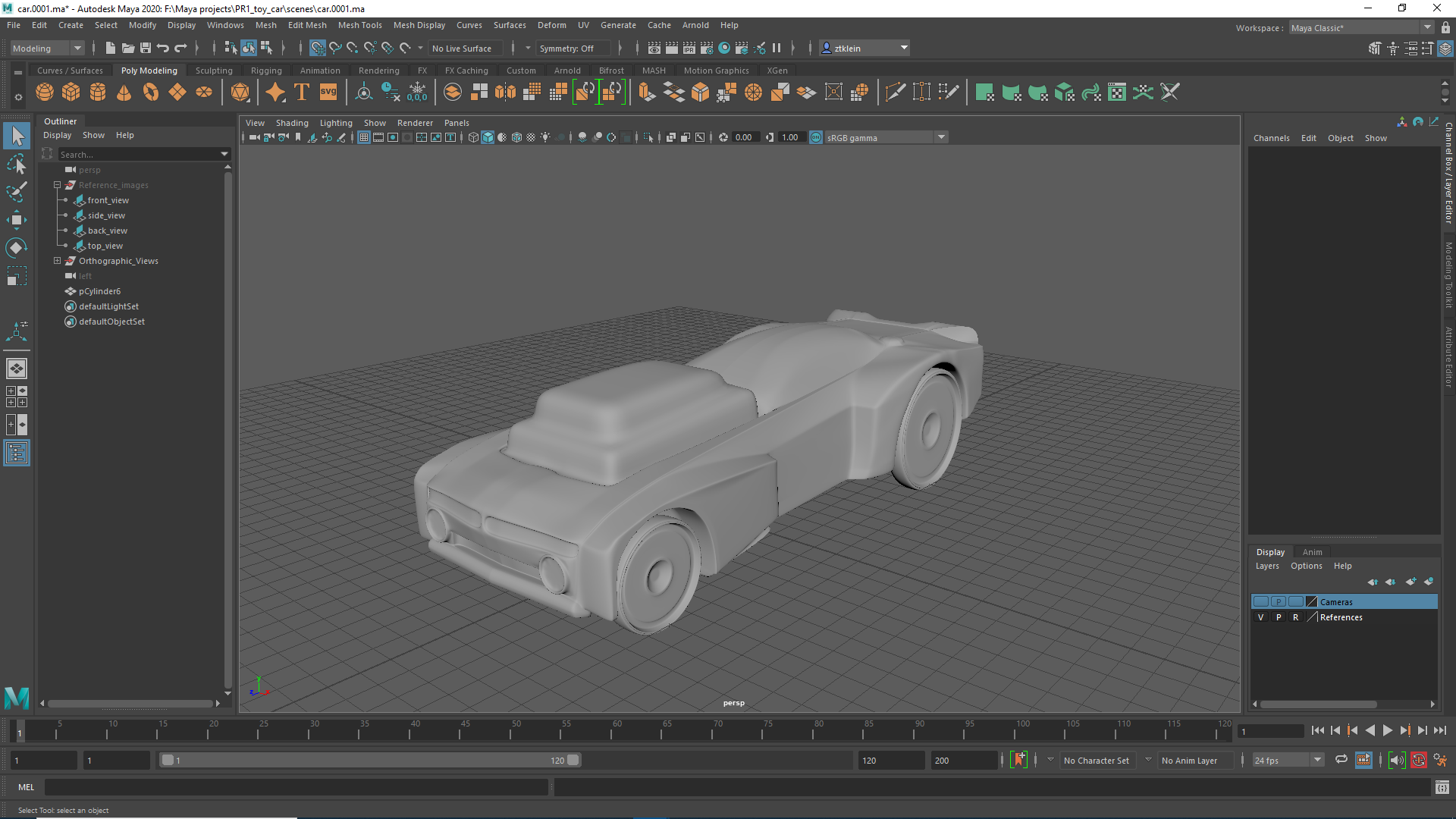 3/4ths view Top view